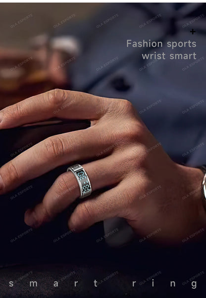 2026 R12 Smart Ring with Display Screen and Touch, Wireless Charging, Health Manager 5ATM Waterproof For Men Women Smartring New