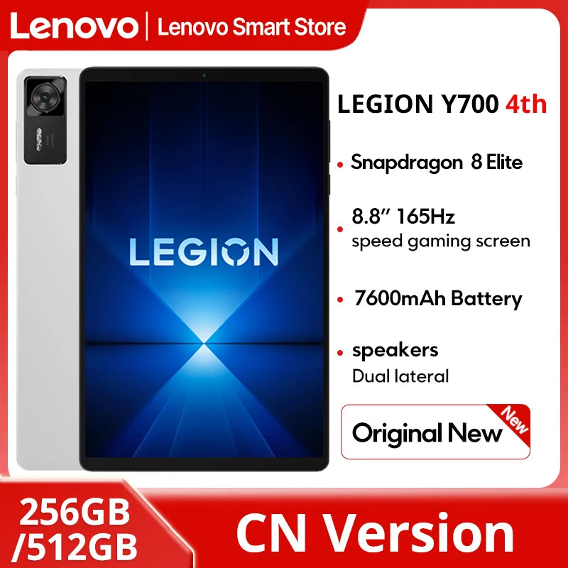 Original Lenovo Legion Y700 4th Gaming Tablet CN Version Snapdragon 8 Elite 8.8-inch 3K 165Hz Display 7600mAh Android 15 Pad PC