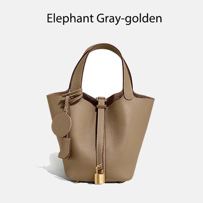 Women Bags Handbags Bucket Bag Real Leathe Fashion Tote Bag Genuine Leather Luxury Desginer Big Size Large Lady Hand Bags