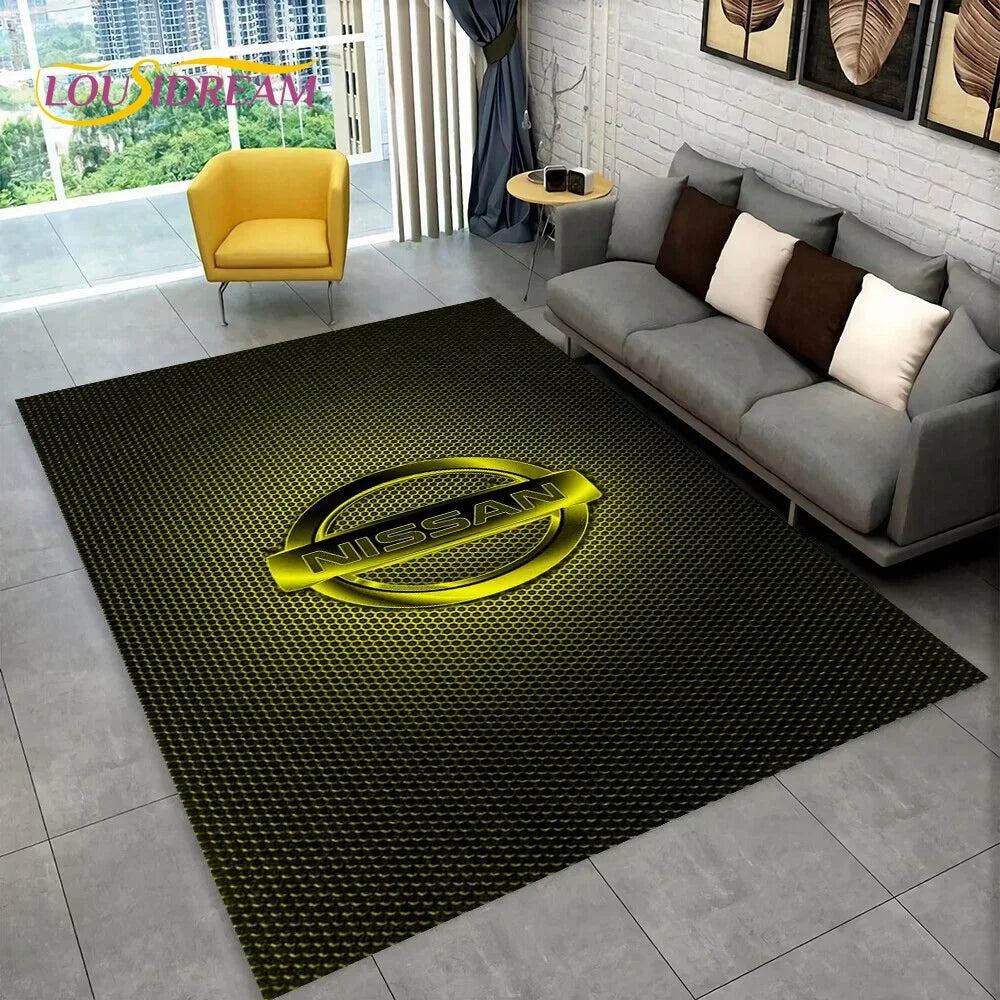 GTR Racing Car N-Nissan Logo 3D Carpet Rug for Home Living Room Bedroom Sofa Motorcycle Doormat Decor,kid  Area Rug Floor Mat