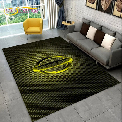 GTR Racing Car N-Nissan Logo 3D Carpet Rug for Home Living Room Bedroom Sofa Motorcycle Doormat Decor,kid  Area Rug Floor Mat