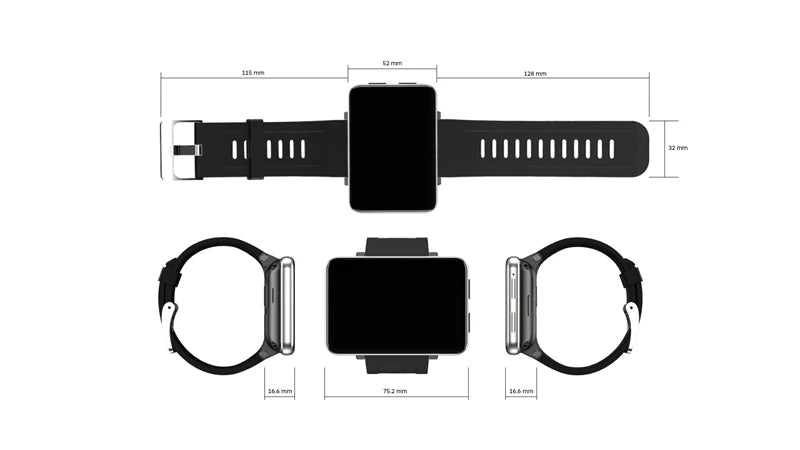 DM100 4G  Smart Watch Android 7.1 OS Phone 3 GB 32GB 5MP 2.86 Inch Screen Camera 480*640 Ips Screen 2700mah Battery Smartwatch