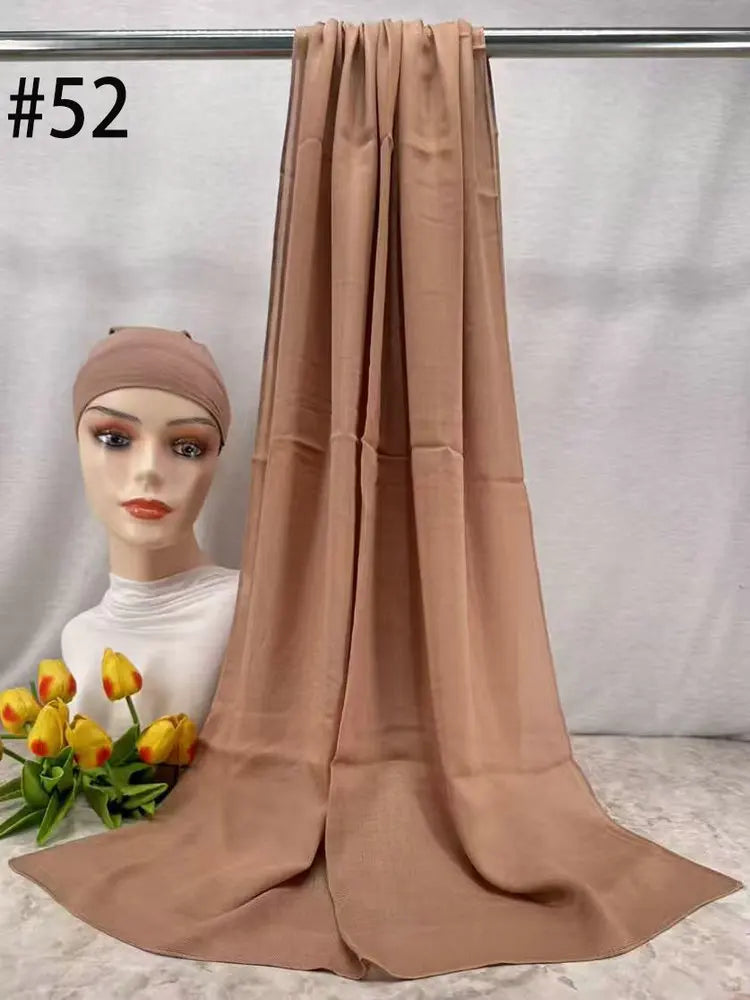 110colors Modal Hijab with Modal Undercap Set Basic Stretchy Pullover Headscarf Thin Breathable Sunscreen Head Wrap Hijabs Scarf