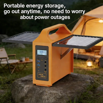 100W/150W Portable Solar Power Station with LED Light & Solar Panel 220V 110V Power Supply Solar Generator Outdoor Backup Power