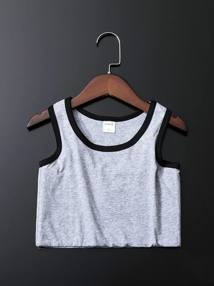 Bandaged chest clip vest, top breathable elastic chest clip vest, women's tight elastic vest