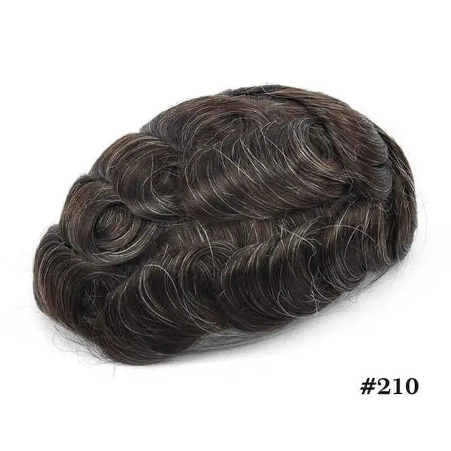 Swiss Lace Front Men Toupee Real Human Hair Wigs Lace PU Men's Capillary Prosthesis Durable Man Wig Natural Human System Toppers