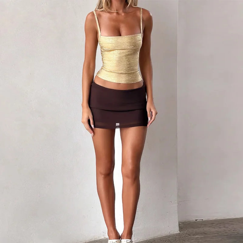 Sexy Women's Knit Ribbed Sling Tops Slim Sleeveless Backless Female Cropped Vest 2026 Spring Summer Lady Beach All-match Corset