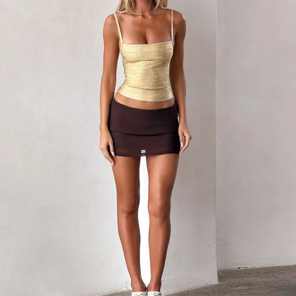 Sexy Women's Knit Ribbed Sling Tops Slim Sleeveless Backless Female Cropped Vest 2026 Spring Summer Lady Beach All-match Corset