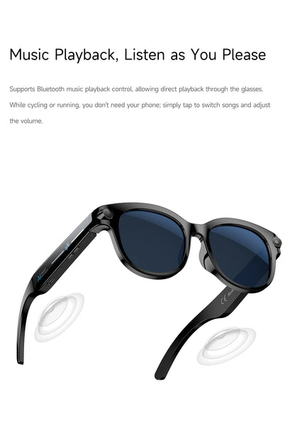 2026 AI Smart Glasses AI Translation Sunglasses Bluetooth Calling Music Player Camera Control Anti-blue Light Glasses  Men Women