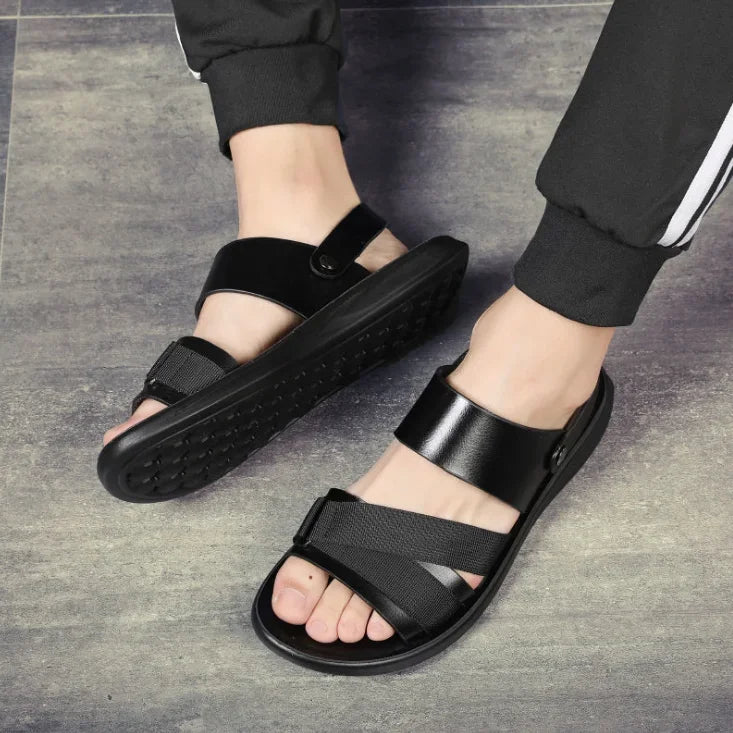 Sandals Men 2025 Trend Summer Outdoor Leisure Non-slip Beach Luxury Brand Sandal High Quality Soft Sole Dual-purpose Sandals Men