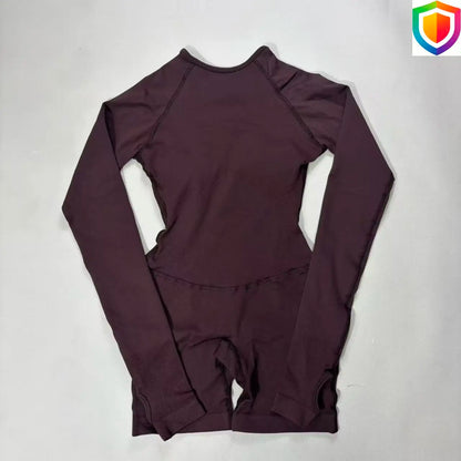 2026 DF‑Impact Women Stretch Long‑Sleeve Backless Yoga Jumpsuit, Slim‑Fit One‑Piece Bodysuit Gym Workout Fitness Suit