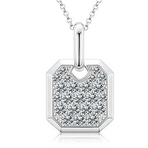 Moissanite Silver Necklace Tag Series Pendant For Women Men 925 Sterling Silver Hip Hop Fine Jewelry Iced Out Pendant New 2022