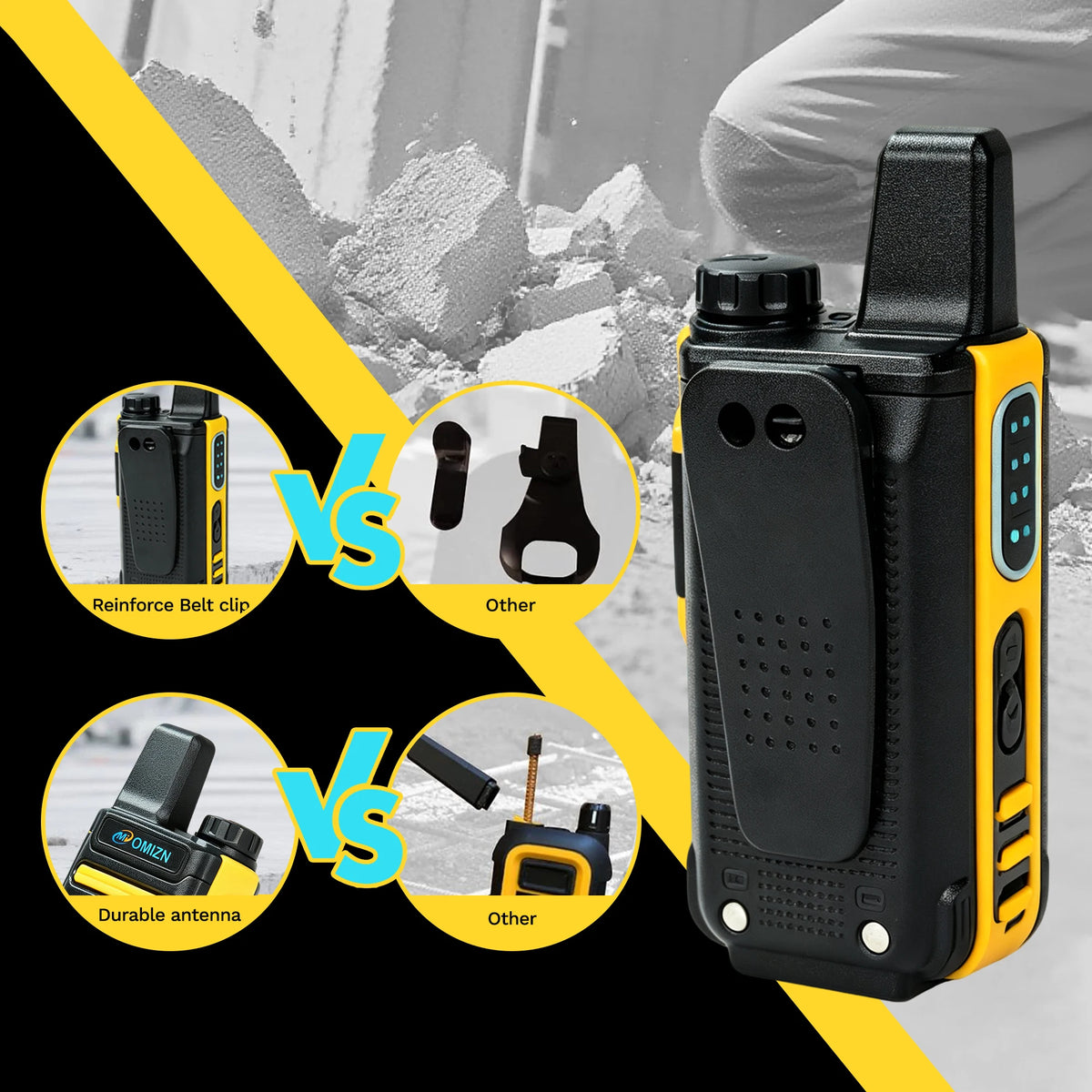 OMIZN Walkie Talkie 4G Global Signal Radio 5000 Km POC Radios Long Range Camping Waterproof IP65 Portable Distance Calling G3