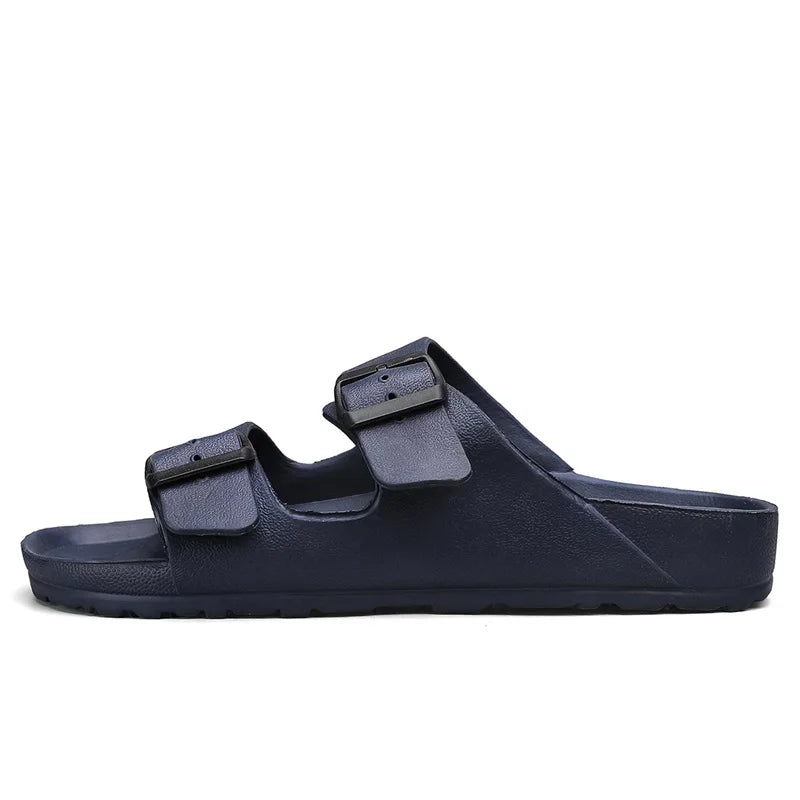 Summer Adjustable Soft Slides Slippers For Men Flat EVA Slippers Lightweight Anti Slip Slippers Size 34-47 48 49  Dropshipping