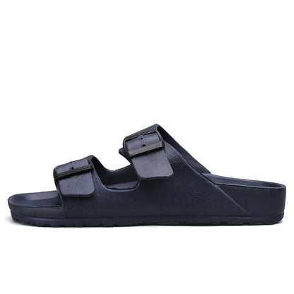 Summer Adjustable Soft Slides Slippers For Men Flat EVA Slippers Lightweight Anti Slip Slippers Size 34-47 48 49  Dropshipping