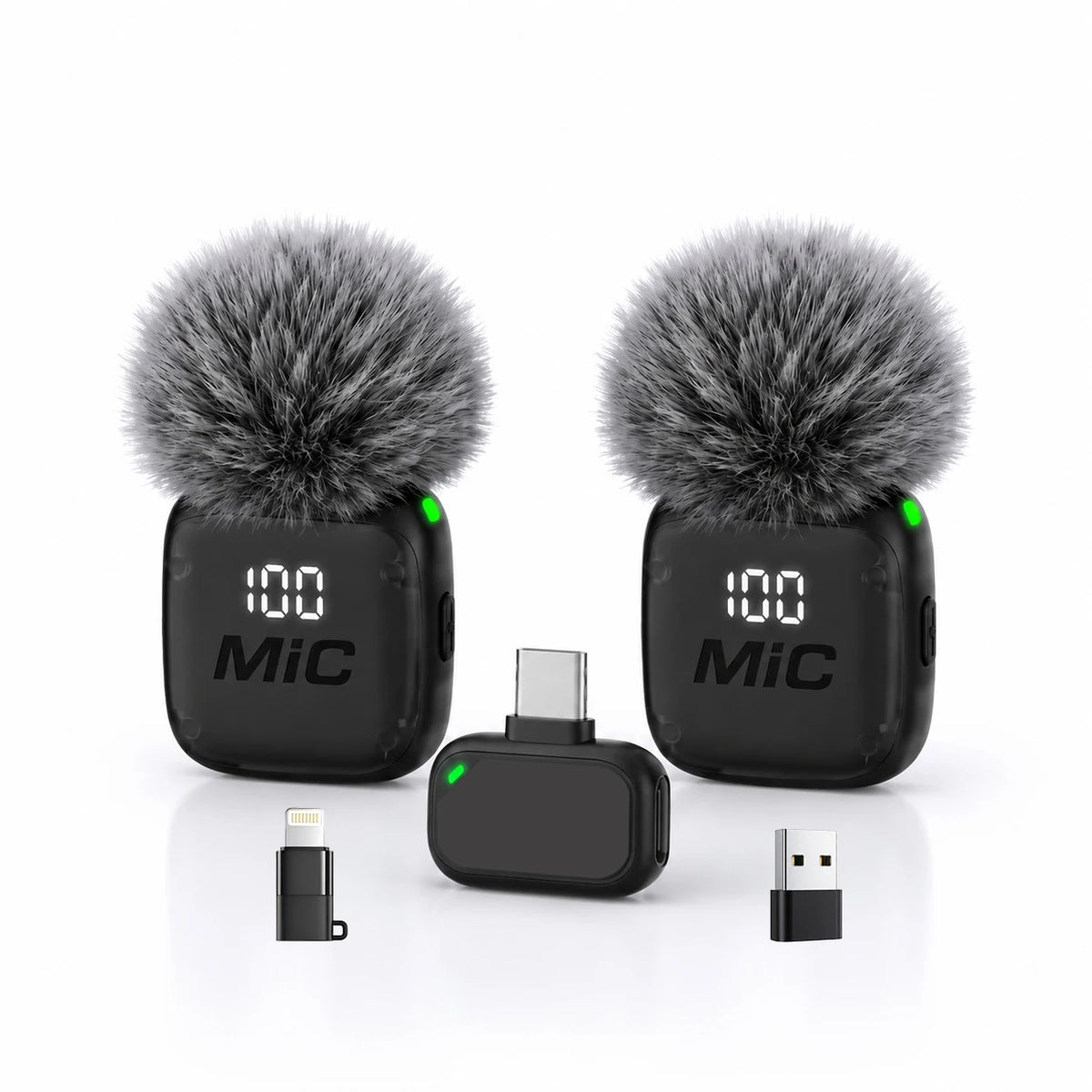 Mini Wireless Clip-On Microphone, Smart Noise Reduction, Long Battery Life, Perfect for Live Streaming, Podcasts, and Vlogs.