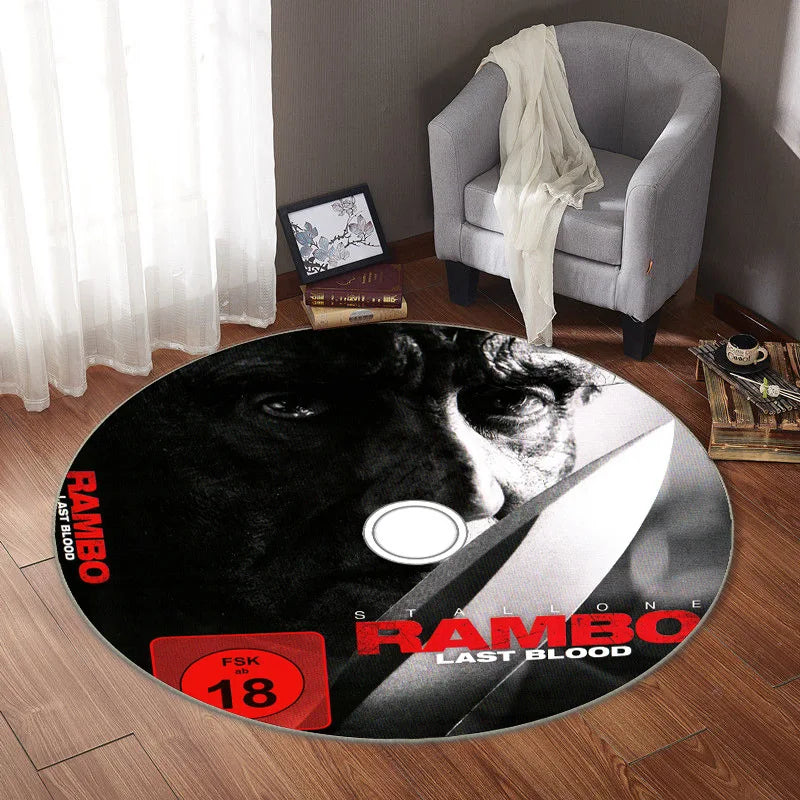 Game CD Rug Round Mat Circle Carpet Bath Mat Black Mat Home Decoration Rugs for Kitchen Carpets for Living Room custom carpet