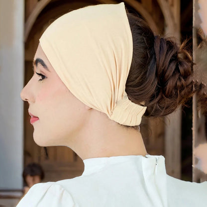 Premium Soft Muslim Hijab Underscarf Caps Cotton Stretch Turban Cap Islamic Underscarf Bonnet Headscarf Headband Islamic Turbans