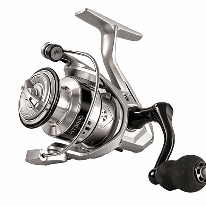 Fisherman Metal Spool Spinning Reel 5.2/1 Gear Ratio Heavy Duty Bait Cast Reel Comfortable Smooth Fishing Reel Lake Fishing