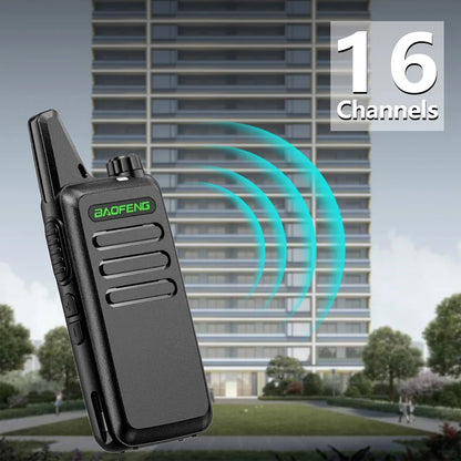2 STUKS Mini Walkie Talkie BF-T20 Portable Two Way Radio Opladen USB VOX Voor UHF 400-470MHZ Lange Afstand Communicatie Radio Up