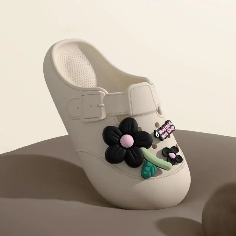 Clogs Fashion Women's Sandals Summer 2025 Mules Flower Luxury Designer Slippers Home Platform Woman Shoes Indoor Outdoor Slides