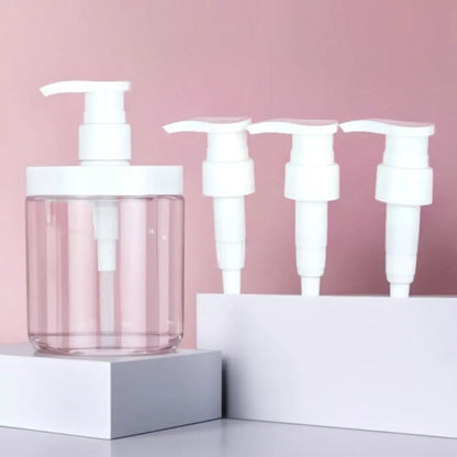 500/1000ml Pump Bottle Dispenser Wide Mouth Clear Shower Soap Dispenser Refillable PET Storage Bottle