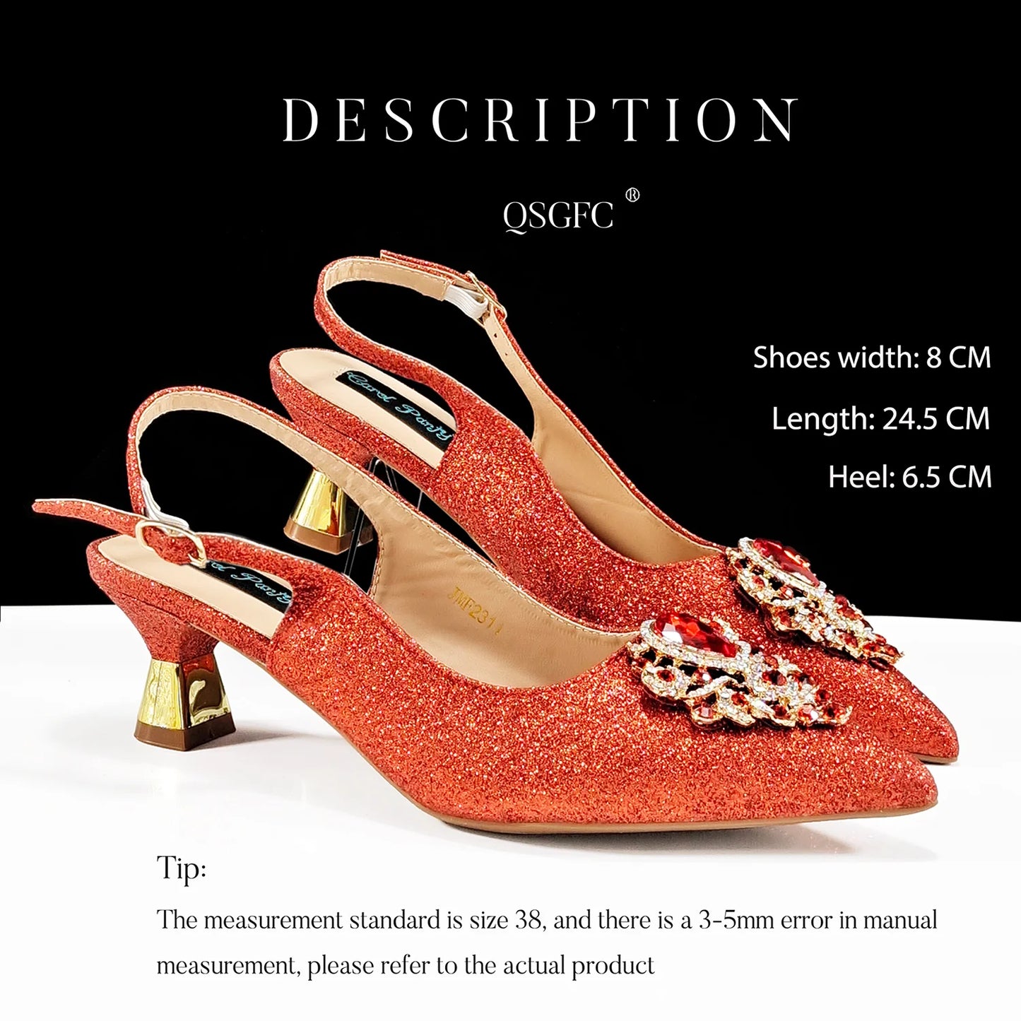 Hot Selling Elegant Noble Colorful Rhinestone Design White Color Party Wedding Pointed Toe High Heel Women Shoes and Bag Set