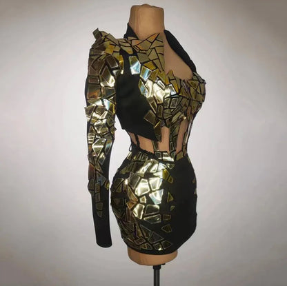 Sparkling Rhinestone Sequin Dress Model Fashion Show Party Dinner Dress Personalized Design Birthday Party Photo Shot Dress