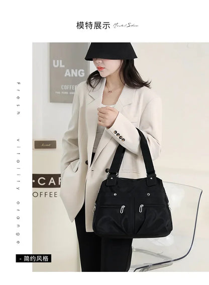 Tote Bag Handbag Shoulder Bag for Women Nylon Waterproof Large Capacity Shopping CrossBody Bag Ladies Messenger Bags Handbags