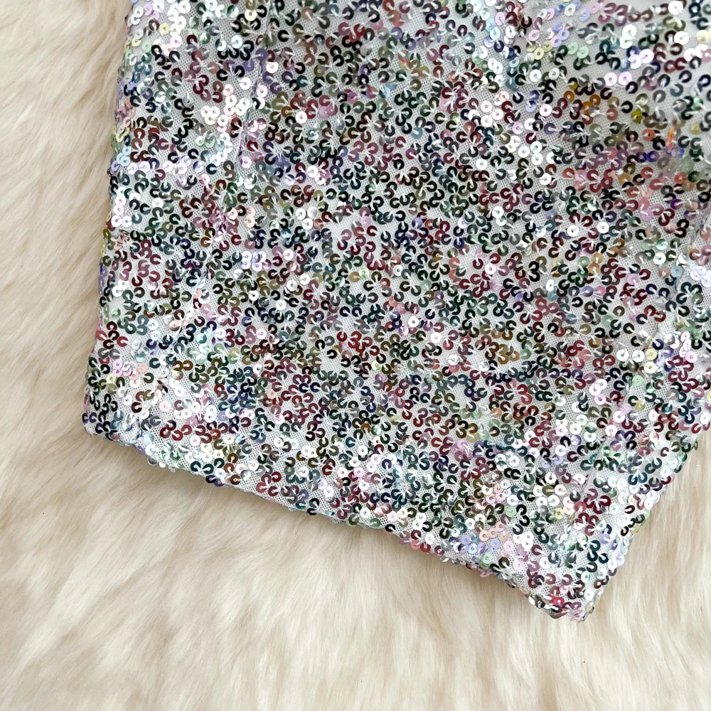 Sexy Sequin Party spaghetti Croset Bustier backless Slim Tanks and Camis Strap Glitter Crop Top Fashion Summer Women Clothes Y2k