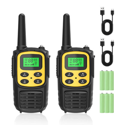 2PCS Kids Portable Outdoor Children Two Way Radio UHF Receiver Walkie-Talkie Radio Comunicador Mini Walkie Talkie For Boys Girls