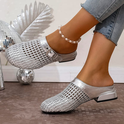 Women Flat Slippers Anti-slip Outdoor Women Shoes Breathable New Retro Platform Sandals Elegant Slip on Slippers Slides Women