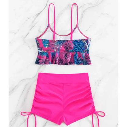 Summer Sexy Pink Swimsuits Tankini Set Female Two-piece Swimwear Beach Swim Wear Bathing Suits Pool Women's Swimming Suit 2026