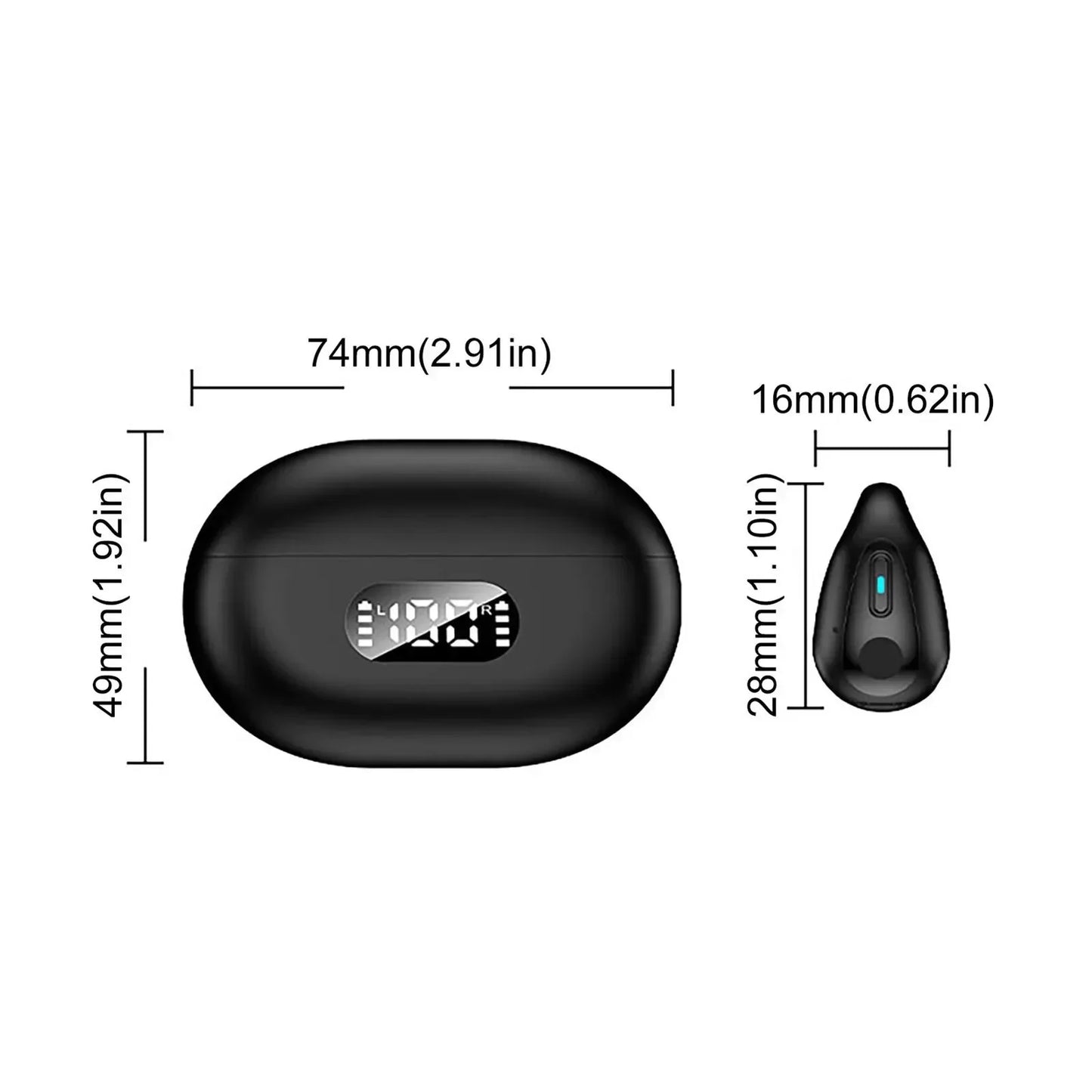 NEW TWS Q80 Wireless Headphones Bluetooth 5.3 Bone Conduction Earphones Earclip Design Touch Control Led Earbuds Sports Headsets