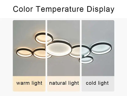 Modern LED Ceiling Chandeliers With Remote Control Decor Home Ring Lamp Living Room Bedroom Dining Room Ceiling Light Fixtures