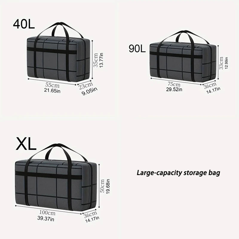 1pc Large-capacity Hand-held Clothes Storage Bag Foldable Dust-proof Non-woven Fabric Packing Bags Bedroom Wardrobe Organizer