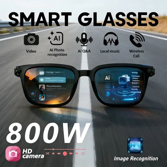 AI Smart Glasses AI Translation 8MP HD Camera 4K Shooting Image Conversation Recording Listening To Music Smart Glasses New