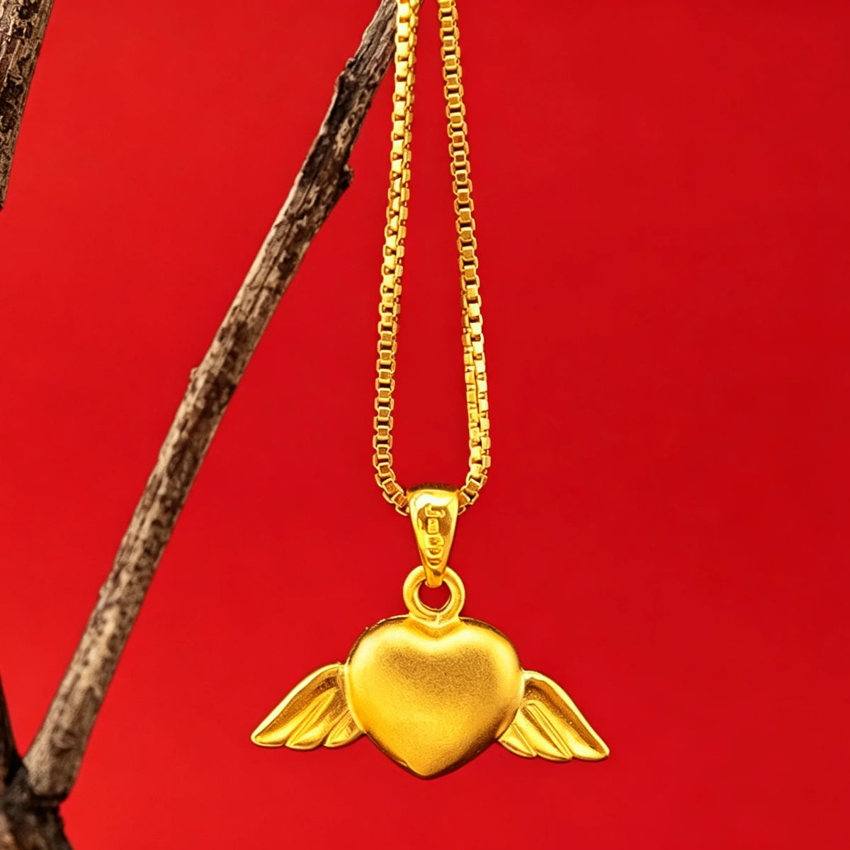 Gold Shop Same Style 9999 24K Real Gold Women's Gold Necklace Love Pendant New Clavicle Chain Gift Exquisite Luxury Jewelry