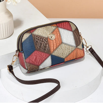 Vintage Female Shoulder Bags Fashion Shell Bag Patchwork PU Leather Women Bag Hobo Ladies Handbag Big Casual Tote Bags