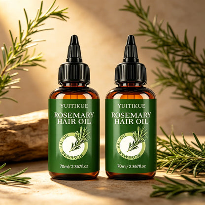 Rosemary Hair Oil, Deeply Nourishes & Hydrates Dry Hair, Tames Frizz for Silky Smoothness and All-Day Glossy Shine