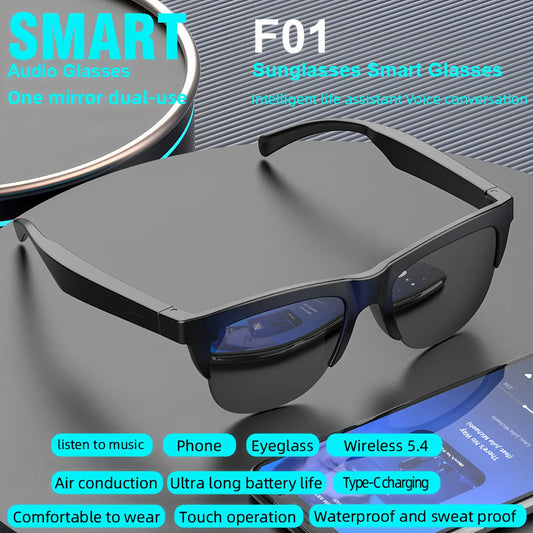 TWS Bluetooth Headphones Smart Glasses Binaural Music Touch Earphones With Microphone Audio Sunglasses Call for All Smartphone