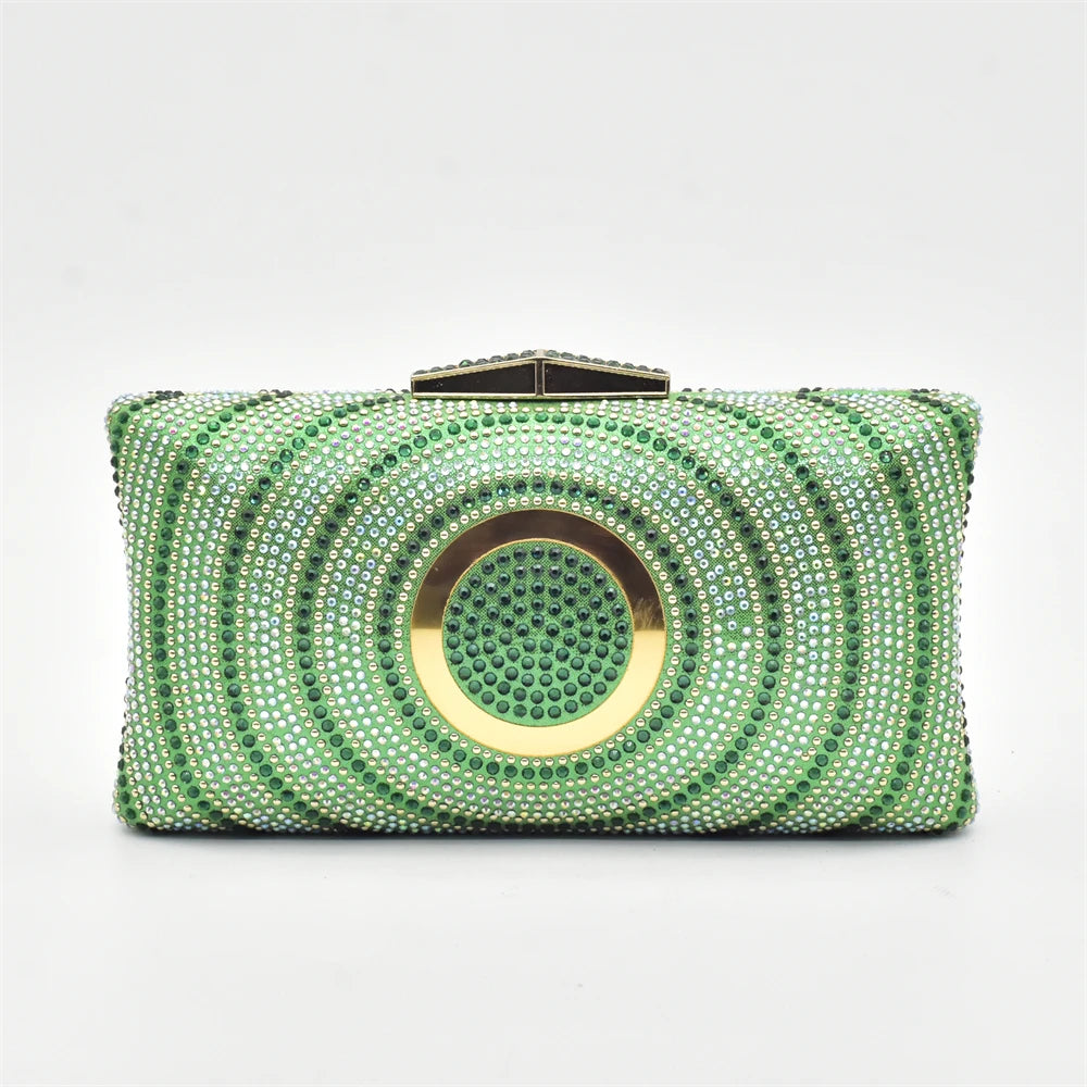 New Shoes and Bag Set African Sets Green Color Italian Shoes with Matching Bag for Women Nigerian Shoes and Bag Set for Wedding