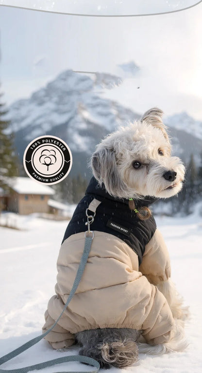 Winter Warmth Cotton Clothing for Pet Thickened Jumpsuit Coat Graphene Windproof Waterproof Pullable Dog Clothes