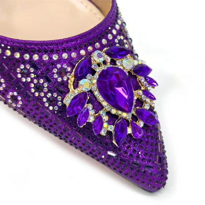 New Fashion Women's Summer Elegant High Heels Women's Sandals Luxury Wedding Italian Women's Party Shoes All Diamond