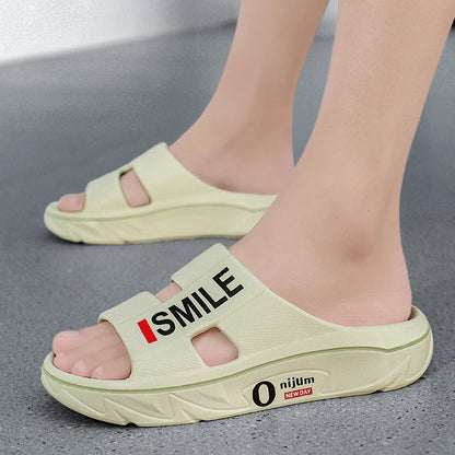 Summer New Men's Massage Slippers Indoor Outdoor Sandals Beach Men Casual Shoes Soft Slides Flip-flops Men Women Home Slippers