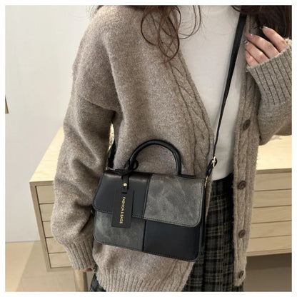 Elegant Women's Handbag Crossbody Shoulder Bag, Snap Closure Tote Bag, Everyday Accessory, Geometric Pattern, Fashion Lovers