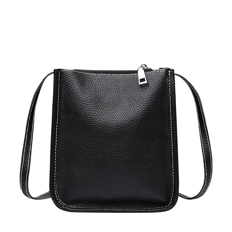 High Quality Genuine Leather Crossbody Bag for Women Vintage Cowhide Leather Shoulder Bag Small Luxury Designer Satchel Handbags