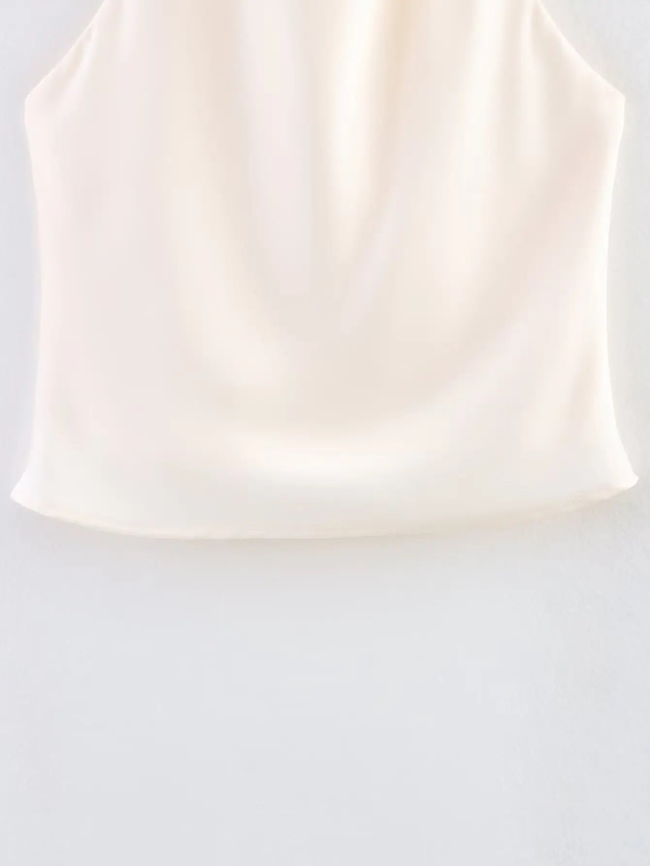 HH Spring Elegant Women Satin Halter Tops 2026 Summer Backless Off Shoulder Corset Vest Female Fashion Slim Crop Tank Top