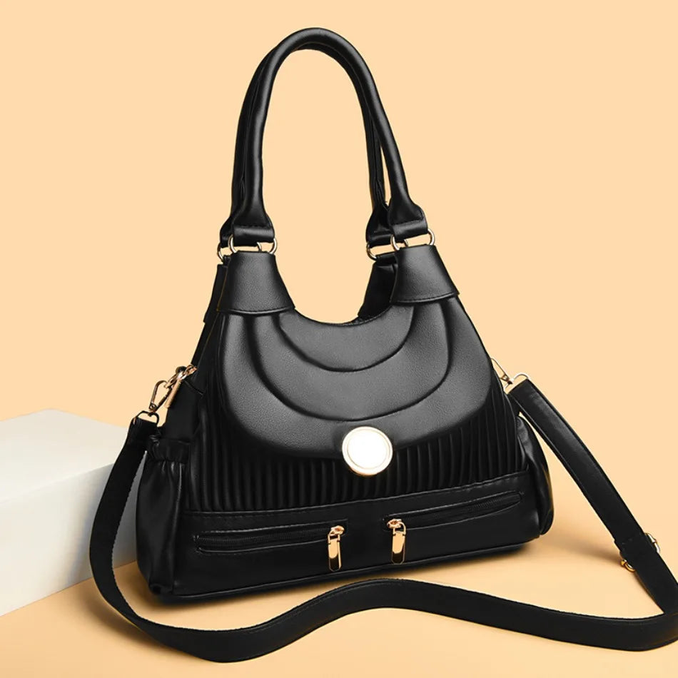 Genuine Brand Luxury Handbags for Women Designer Fashion Tote Bag High Quality Soft Pu Leather Shoulder Crossbody Hand Bags Sac