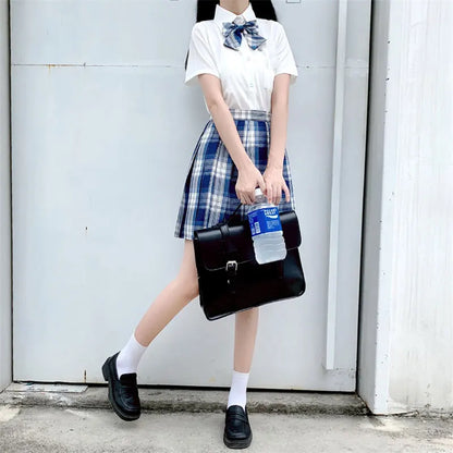 Japanese Bow Tie Skirt Set Student Pleated Skirt Jk Uniform Korean School Sexy Girl Preppy Style Seifuku Japanese School Uniform